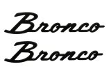 Ford Racing 21-24 Bronco Classic Script Fender Badge Kit - Gloss Black thumbnail 3