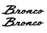 Ford Racing 21-24 Bronco Classic Script Fender Badge Kit - Gloss Black thumbnail 4