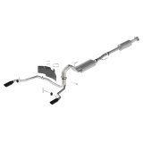 Ford Racing 21-24 F-150 Touring Rear Exit Exhaust - Black Tips thumbnail 1
