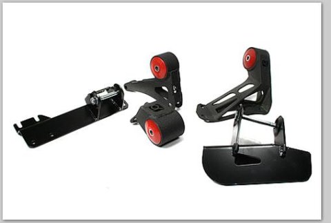 Innovative 88-91 Civic K-Series Black Steel Mounts 75A Bushings