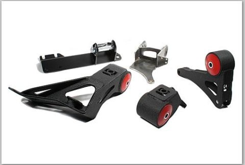 Innovative 90-93 Integra K-Series Black Steel Mounts 85A Bushings (Not K24 Trans)