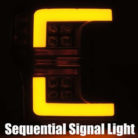 AlphaRex 17-19 Ford F-250 SD NOVA LED Proj Headlights Plank Style Chrome w/Activ Light/Seq Signal thumbnail 4