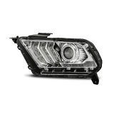 AlphaRex 10-12 Ford Mustang PRO-Series Projector Headlights Plank Style Chrome w/Top/Bottom DRL thumbnail 6