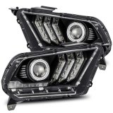 AlphaRex 10-12 Ford Mustang LUXX LED Proj Headlights Plank Style Black w/Activ Light/Seq Signal thumbnail 2