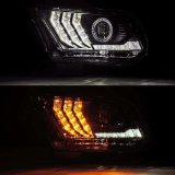 AlphaRex 10-12 Ford Mustang LUXX LED Proj Headlights Plank Style Black w/Activ Light/Seq Signal thumbnail 3