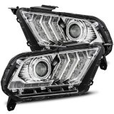 AlphaRex 10-12 Ford Mustang LUXX LED Proj Headlights Plank Style Chrome w/Activ Light/Seq Signal thumbnail 2