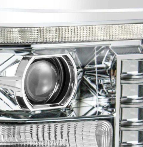 AlphaRex 11-16 Ford F-250 SD PRO-Series Projector Headlights Plank Style Design Chrome w/Seq Signal thumbnail 4