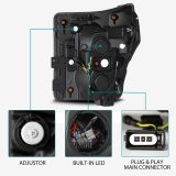 AlphaRex 11-16 Ford F-350 SD LUXX LED Proj Headlights Plank Style Alpha Blk w/Activ Light/Seq Signal thumbnail 4