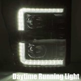 AlphaRex 11-16 Ford F-350 SD LUXX LED Proj Headlights Plank Style Alpha Blk w/Activ Light/Seq Signal thumbnail 8