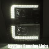 AlphaRex 11-16 Ford F-350 SD LUXX LED Proj Headlights Plank Style Black w/Activ Light/Seq Signal thumbnail 7