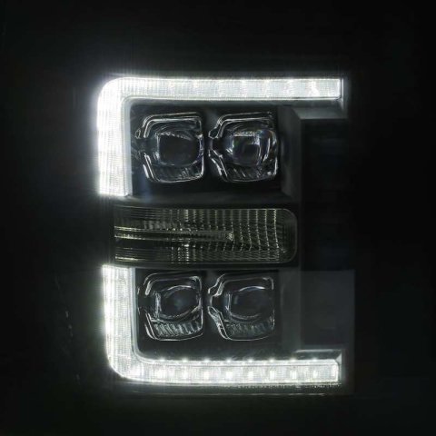 AlphaRex 11-16 Ford F-350 SD NOVA LED Proj Headlights Plank Style Chrm w/Activ Light/Seq Signal thumbnail 5