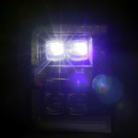 AlphaRex 11-16 Ford F-350 SD NOVA LED Proj Headlights Plank Style Chrm w/Activ Light/Seq Signal thumbnail 8