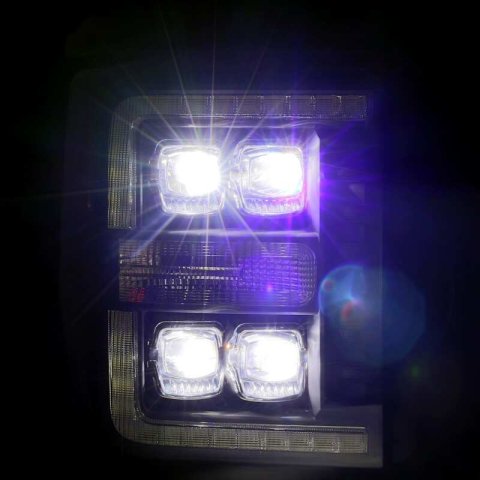 AlphaRex 11-16 Ford F-350 SD NOVA LED Proj Headlights Plank Style Chrm w/Activ Light/Seq Signal thumbnail 9
