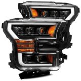AlphaRex 17-20 Ford Raptor NOVA LED Proj Headlights Plank Style Matte Black w/Activ Light/Seq Signal thumbnail 1