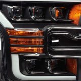 AlphaRex 17-20 Ford Raptor NOVA LED Proj Headlights Plank Style Matte Black w/Activ Light/Seq Signal thumbnail 4