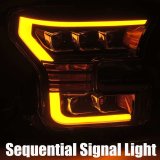 AlphaRex 17-20 Ford Raptor NOVA LED Proj Headlights Plank Style Matte Black w/Activ Light/Seq Signal thumbnail 5