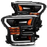 AlphaRex 15-17 Ford F-150 PRO-Series Projector Headlights Plank Style Black w/Activ Light/Seq Signal thumbnail 2