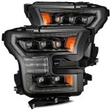 AlphaRex 17-20 Ford Raptor NOVA LED Proj Headlights Plank Style Alpha Black w/Activ Light/Seq Signal thumbnail 1