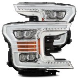 AlphaRex 18-19 Ford F-150 NOVA LED Projector Headlights Plank Style Chrome w/ActivLight/Seq Signal thumbnail 3
