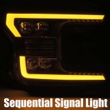AlphaRex 18-19 Ford F-150 NOVA LED Projector Headlights Plank Style Chrome w/ActivLight/Seq Signal thumbnail 6