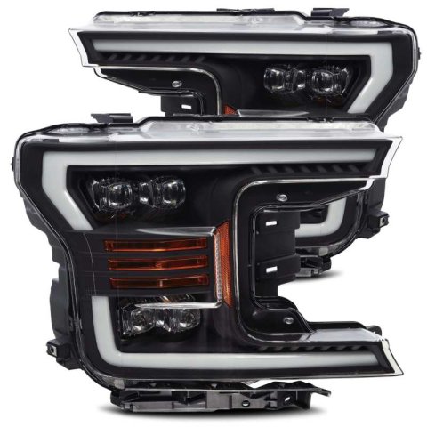 AlphaRex 18-19 Ford F-150 NOVA LED Proj Headlights Plank Style Matte Black w/Activ Light/Seq Signal thumbnail 2