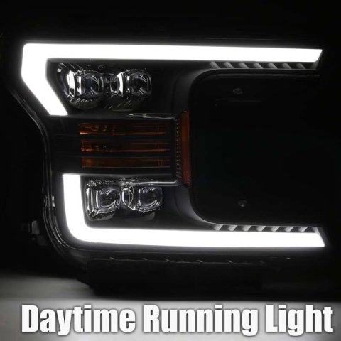 AlphaRex 18-19 Ford F-150 NOVA LED Proj Headlights Plank Style Matte Black w/Activ Light/Seq Signal thumbnail 4