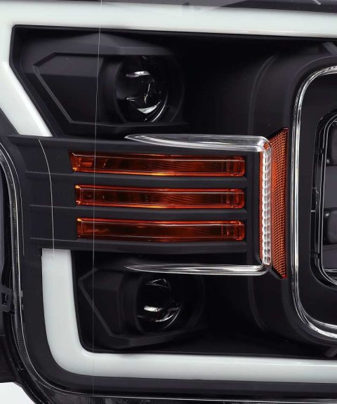 AlphaRex 18-19 Ford F-150 PRO-Series Proj Headlights Plank Style Matte Blk w/Activ Light/Seq Signal thumbnail 4