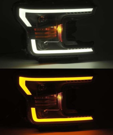 AlphaRex 18-19 Ford F-150 PRO-Series Proj Headlights Plank Style Matte Blk w/Activ Light/Seq Signal thumbnail 9
