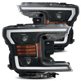 AlphaRex 18-19 Ford F-150 PRO-Series Proj Headlights Plank Style Gloss Blk w/Activ Light/Seq Signal thumbnail 2