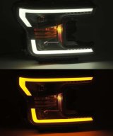 AlphaRex 18-19 Ford F-150 PRO-Series Proj Headlights Plank Style Gloss Blk w/Activ Light/Seq Signal thumbnail 9