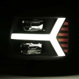 AlphaRex 07-13 Chevy 1500HD PRO-Series Proj Headlight Plank Style Gloss Blk w/Activ Light/Seq Signal thumbnail 9