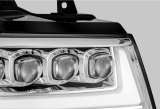 AlphaRex 07-13 Chevy Avalanche NOVA LED Proj Headlights Plank Style Design Chrome w/Activ Light/DRL thumbnail 5