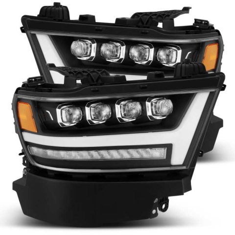 AlphaRex 19-20 Ram 1500HD NOVA LED Proj Headlight Plank Style Matte Blk w/Activ Light/Seq Signal/DRL thumbnail 2