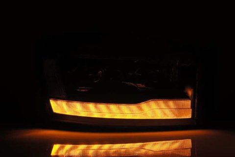 AlphaRex 06-08 Dodge Ram 1500HD PRO-Series Projector Headlights Plank Style Black w/Seq Signal/DRL thumbnail 9