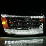 AlphaRex 06-08 Dodge Ram 1500HD NOVA LED Proj Headlights Plank Style Blk w/Seq Signal/DRL/Amber LED thumbnail 4