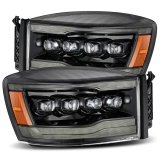 AlphaRex 06-08 Ram 1500HD NOVA LED Proj Headlights Plank Style Alpha Blk w/Seq Signal/DRL/Amber LED thumbnail 3