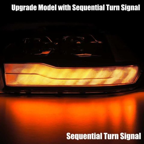 AlphaRex 09-18 Dodge Ram 1500HD LUXX LED Proj Headlights Plnk Style Blk w/Activ Light/Seq Signal/DRL thumbnail 5