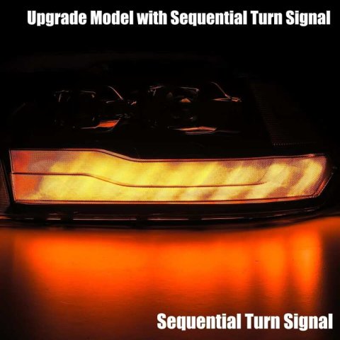 AlphaRex 09-18 Dodge Ram 1500HD LUXX LED Proj Headlights Plnk Style Blk w/Activ Light/Seq Signal/DRL thumbnail 6