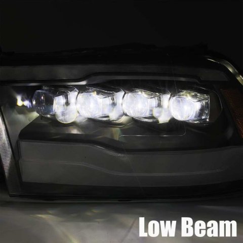 AlphaRex 09-18 Dodge Ram 1500HD NOVA LED Projector Headlights Plank Style Design Gloss Black w/DRL thumbnail 8