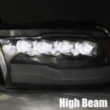 AlphaRex 09-18 Dodge Ram 1500HD NOVA LED Projector Headlights Plank Style Design Chrome w/DRL thumbnail 4