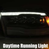 AlphaRex 09-18 Dodge Ram 1500HD NOVA LED Projector Headlights Plank Style Design Chrome w/DRL thumbnail 7