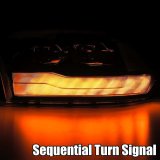 AlphaRex 09-18 Dodge Ram 1500HD PRO-Series Projector Headlights Plank Style Chrome w/Seq Signal/DRL thumbnail 6