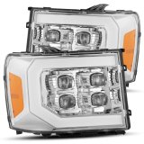 AlphaRex 07-14 GMC 2500HD NOVA LED Proj Headlight Plank Style Matte Blk w/Activ Light/Seq Signal/DRL thumbnail 3
