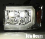 AlphaRex 07-14 GMC 2500HD NOVA LED Proj Headlight Plank Style Matte Blk w/Activ Light/Seq Signal/DRL thumbnail 8