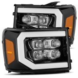 AlphaRex 07-13 GMC 1500HD NOVA LED Proj Headlights Plank - Jet Black w/Activ Light/Seq Signal/DRL thumbnail 2