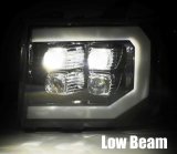 AlphaRex 07-13 GMC 1500HD NOVA LED Proj Headlights Plank - Jet Black w/Activ Light/Seq Signal/DRL thumbnail 6