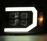 AlphaRex 07-13 GMC 1500HD NOVA LED Proj Headlights Plank - Jet Black w/Activ Light/Seq Signal/DRL thumbnail 8