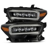 AlphaRex 16-20 Toyota Tacoma NOVA LED Projector Headlights Plank Style Black w/Activation Light thumbnail 1