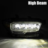 AlphaRex 16-20 Toyota Tacoma NOVA LED Projector Headlights Plank Style Black w/Activation Light thumbnail 4