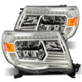 AlphaRex 05-11 Toyota Tacoma LUXX Crystal Headlights Plank Style Chrome w/Activation Light/DRL thumbnail 2